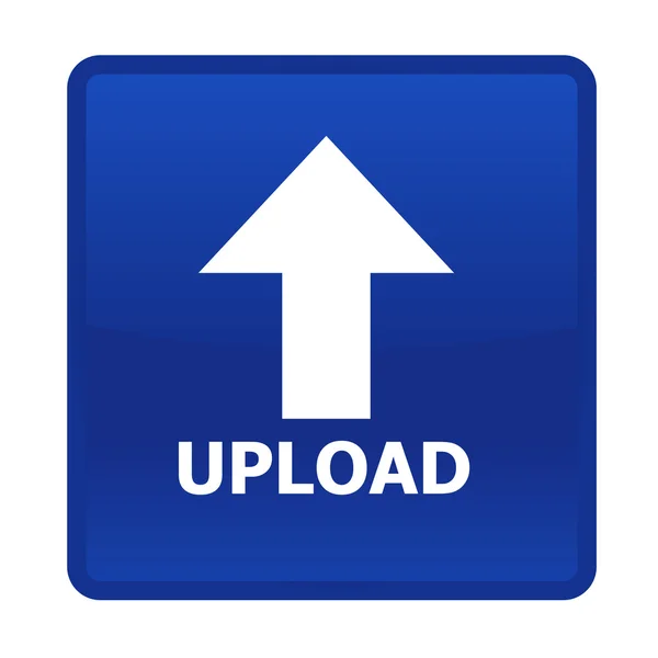 Single rectangle upload button — Stock Vector