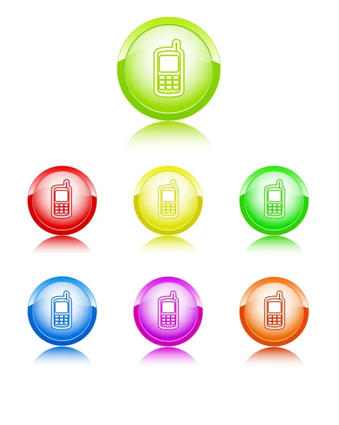 Icône couleur mobile — Image vectorielle
