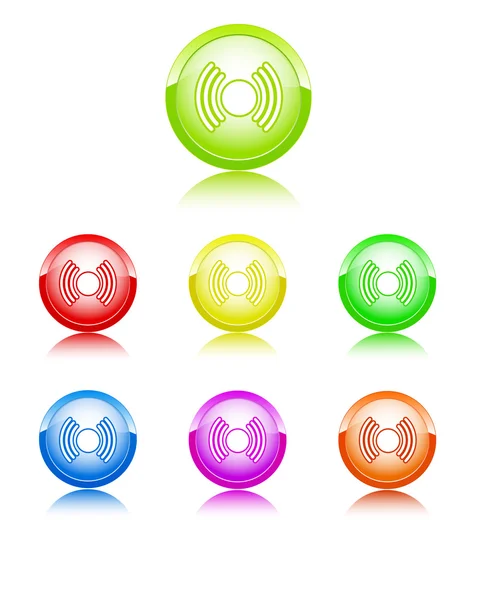 Kommunikation färg ikon — Stock vektor