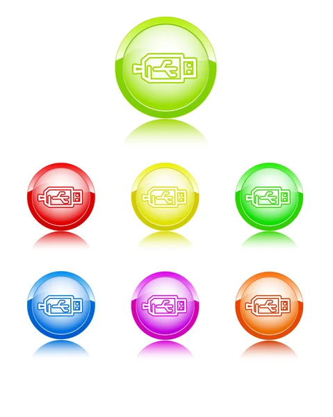 Icona a colori USB — Vettoriale Stock