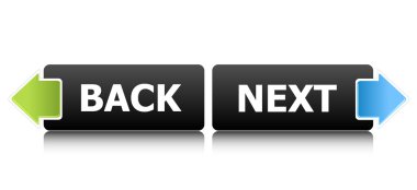 Back and Next buttons clipart