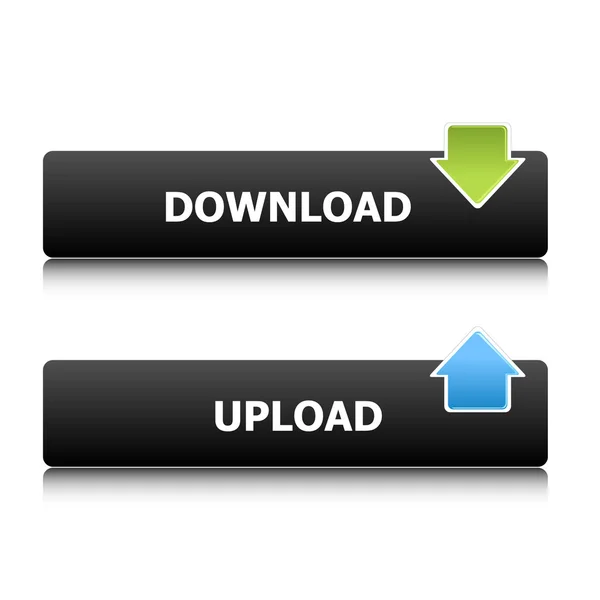 Downloaden en uploaden knoppen — Stockvector