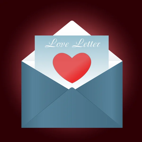 Lettre d'amour — Image vectorielle