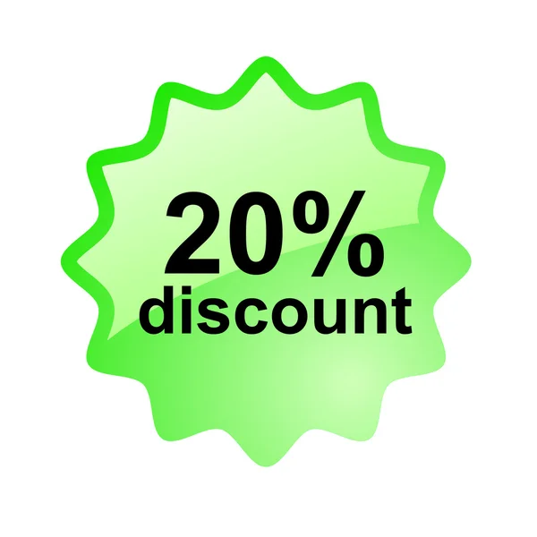 20% Discount sticker — Stock Vector
