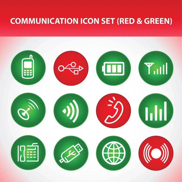 Communictation Icon Set — Stock Vector