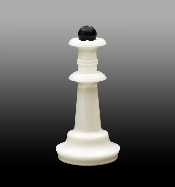 Bílá šachy v přechodu pozadí — Stock fotografie