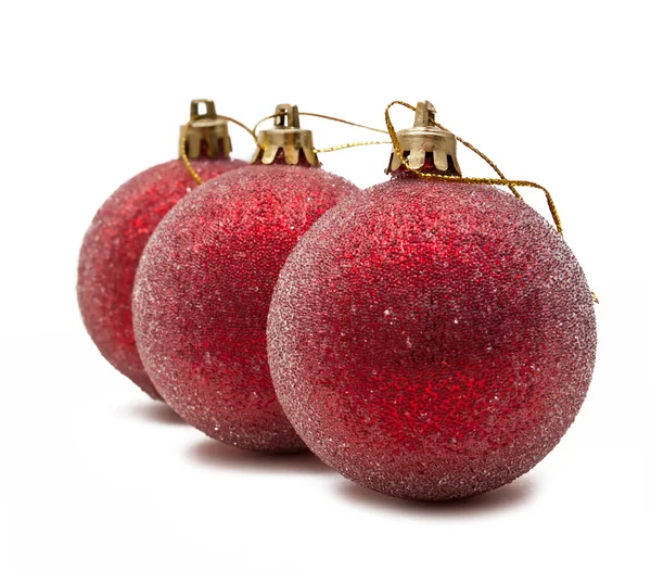 Pink dull christmas ball on white background — Stock Photo, Image