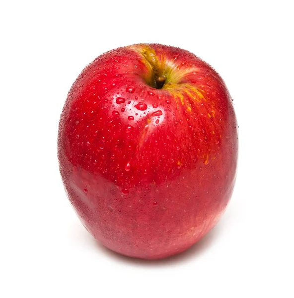 Dojrzałe czerwone jabłko na biały — Zdjęcie stockowe