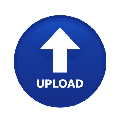 Single Circle upload button clipart