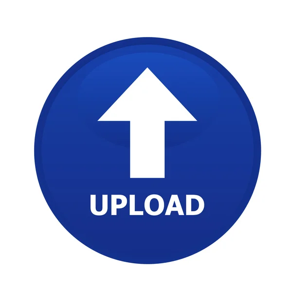 Círculo único botão de upload — Vetor de Stock