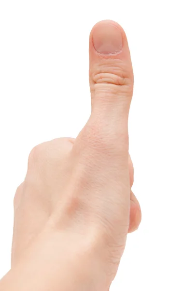 Thumb on a white background. Arm Cool — Stock Photo, Image