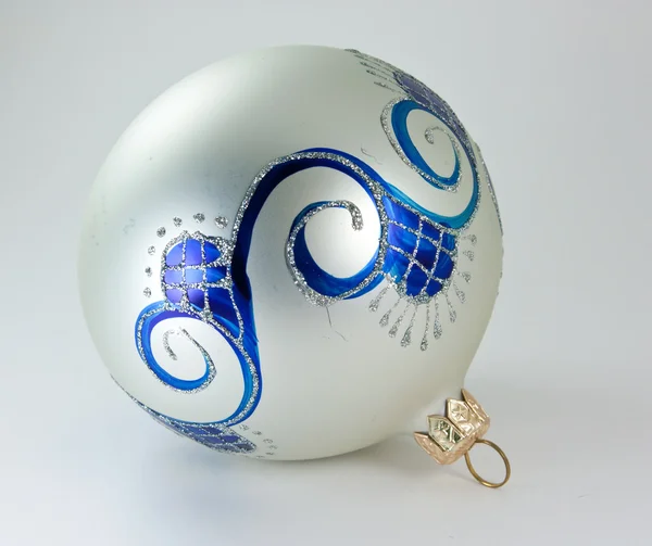 Silver beauty Christmas ball — Stock Photo, Image