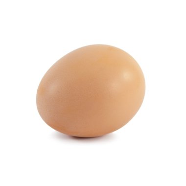 Single egg isolated on white clipart