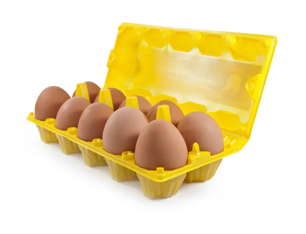 Ägg i förpackningen — Stockfoto