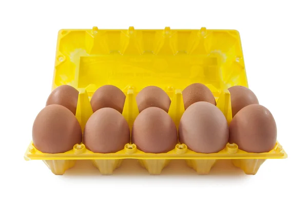 Яйца в упаковке — стоковое фото