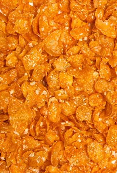 Hintergrund der goldenen Cornflakes — Stockfoto