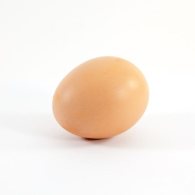 Single egg isolated on white clipart