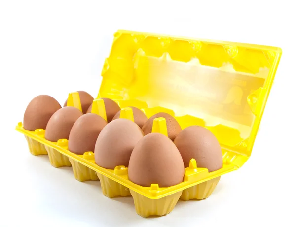 Яйця в упаковці — стокове фото