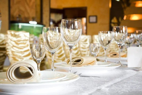 Servindo Mesa Banquete Restaurante — Fotografia de Stock