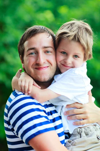 父亲和儿子的肖像 — 图库照片