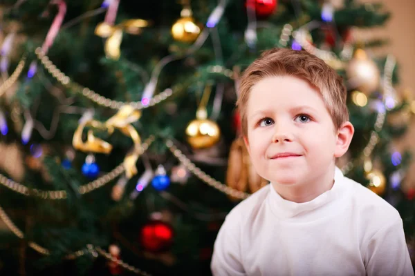 Boże Narodzenie portret chłopca — Zdjęcie stockowe