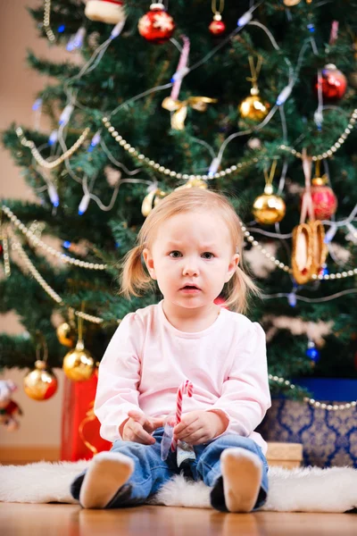 Christmas toddler girl portrait — Stock Photo, Image