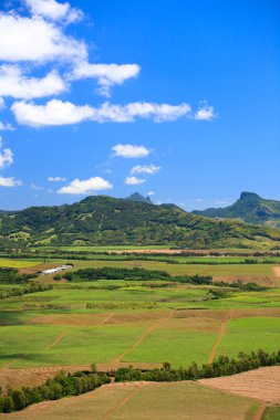 mauritius'ın doğu kesiminde, güzel manzara