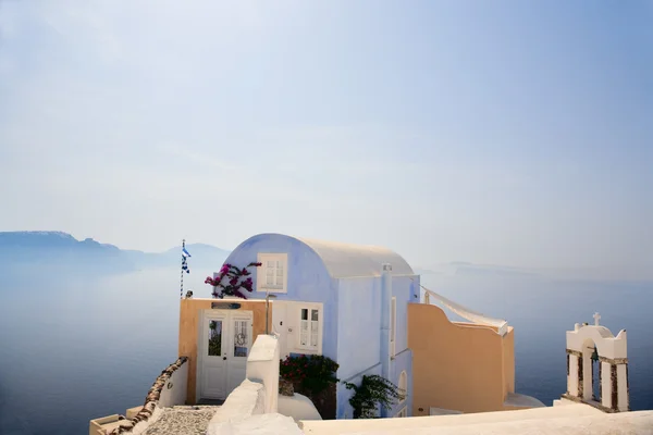 Hus Byn Oia Och Spektakulära Caldera Kring Vackra Santorini Grekland — Stockfoto