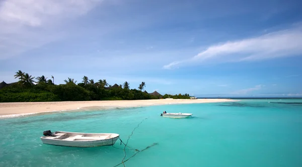 Bateaux Dans Lagune Île Béatifique — Photo