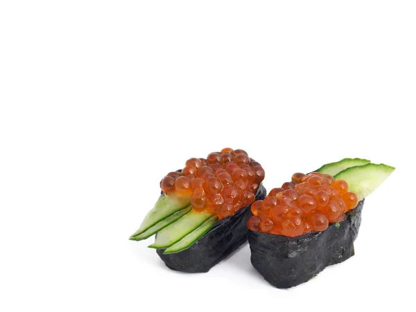 Ikura (zalm roe) stukken Nigiri Sushi — Stockfoto