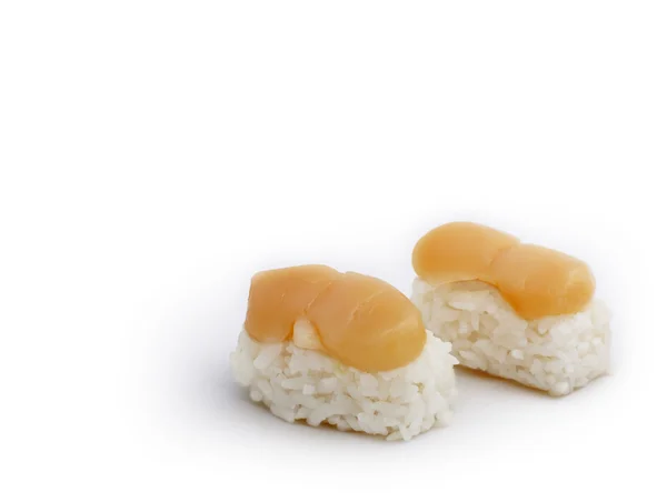 Hotate (mantel) stukken Nigiri Sushi — Stockfoto