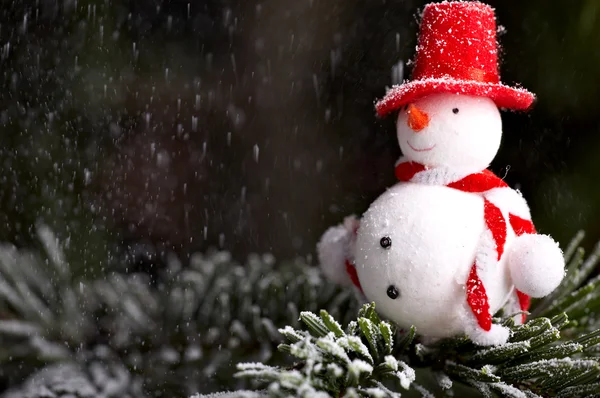 Kerstdecoratie Sneeuwpop — Stockfoto