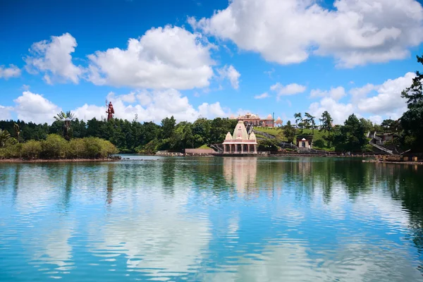 stock image Giant Shiva statue and Hindu temple at Grand Bassin lake, Mauritius