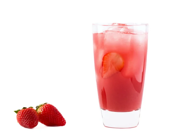 Коктейль Berry Blush Изолированный Белом Долгий Напиток Подавать Любое Время — стоковое фото