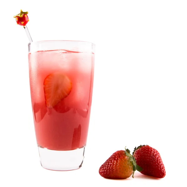 Berry Blush Cocktail Isolated White Long Drink Serve Any Time — Stock Photo, Image