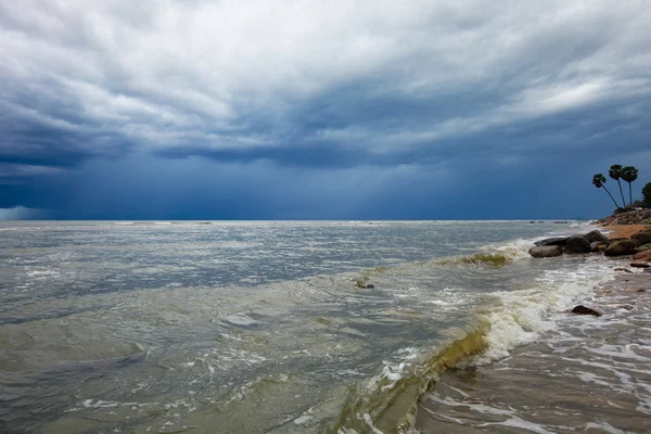 stock image Stormy weather over ocean, Thailand in rainy season.