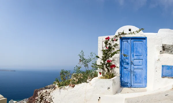 Porta Para Lado Nenhum Símbolos Ilha Grega Santorini — Fotografia de Stock