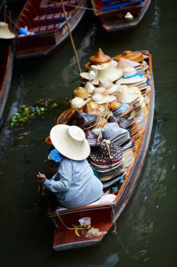 damnoen saduak yüzen Pazar yakın bangkok, Tayland