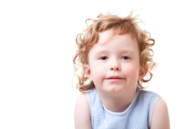 かわいい 歳の女の子の毛の肖像画 — ストック写真