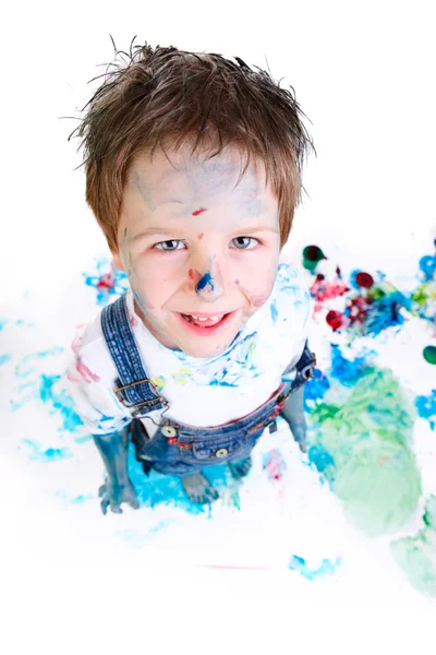 Boy painting — Stock Photo, Image