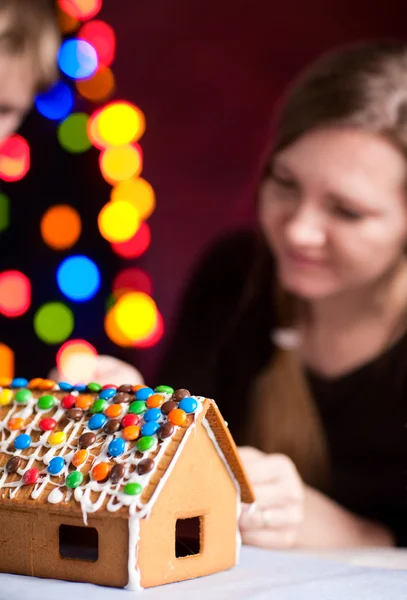 Gingerbread house decoration — Stock Photo, Image