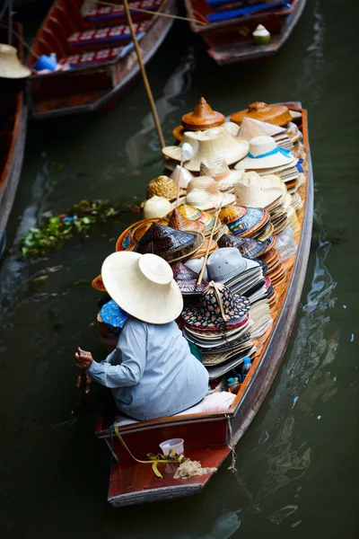 Damnoen Saduak Floating Market Près Bangkok Thaïlande — Photo