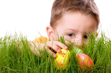 Easter egg hunt clipart