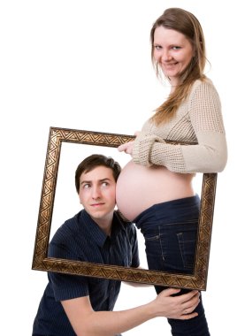 Expecting couple clipart