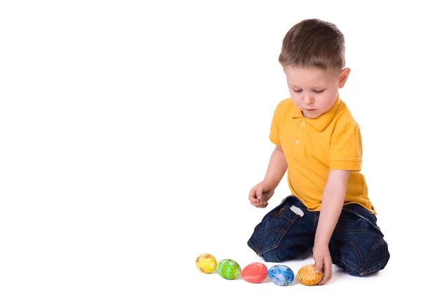 Playing with Easter eggs — Stock Photo, Image