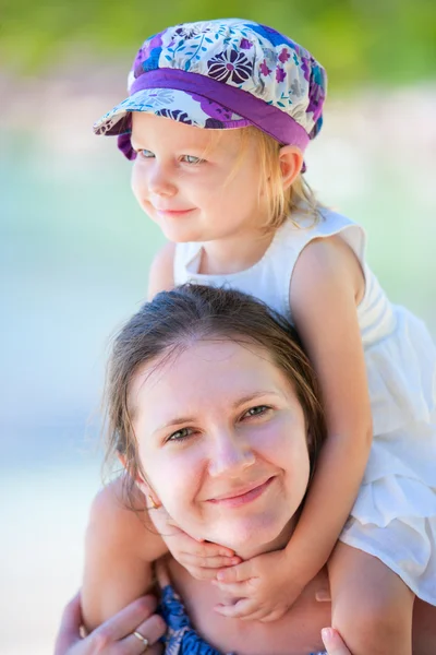 Anya és lánya portré — Stock Fotó