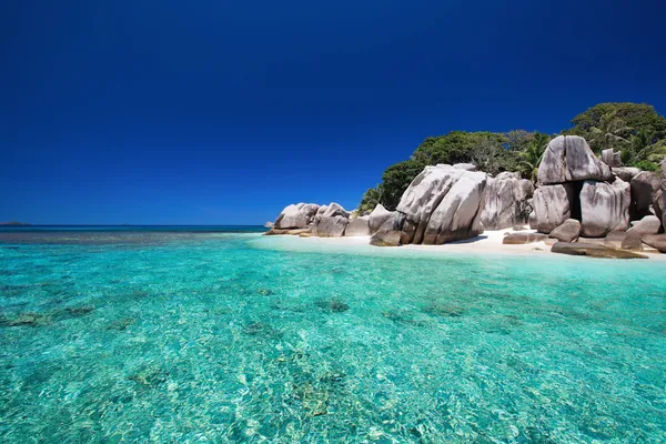 Impresionante Playa Tropical Isla Coco Seychelles — Foto de Stock