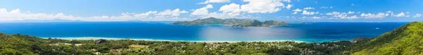 Panoramische Foto Van Praslin Island Digue Kust Gezien Vanaf Digue — Stockfoto