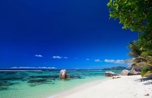 Ідилічний пляж у країні Сейшельські острови — стокове фото