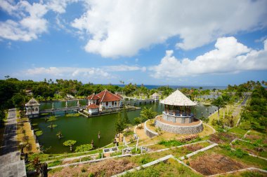 East Bali palace and park landscape clipart